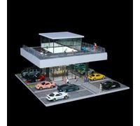 Bivitre 1/64 Diorama Display Case Garage with LED Lights - Compatible with Hot Wheels Matchbox Mini GT Diecast Cars, for 1:64 Model Car Display and Show Off (Store)