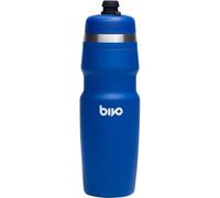 Bivo Duo 25oz Non Insulated Stainless Steel Bike Water Bottle - Lightweight for Cycling, Hiking, Sports - No Plastic Taste, Fits Most Cages, Dishwasher Safe - (True Blue)