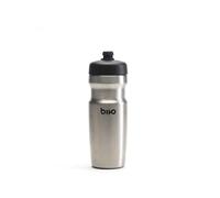 bivo Trio Mini 17oz Insulated Stainless Steel Bike Water Bottle - for Cycling - Compact, Fits Most Cages, Dishwasher Safe, High Flow Sports Nozzle - Keeps Drinks Cold 12+ Hours - (Raw)