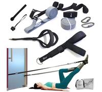 BIVR Portable Pilates Home Kit - Home Workout Equipment with Designed Pilates Loop Straps, Fabric Long Resistance Exercise Bands, Door Anchors and Aluminum Carabiners for Working Out as in Reformer