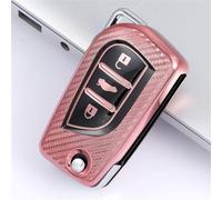 BIVVI TPU Car Key Case Cover, For Toyota Auris Corolla Avensis Verso Yaris Aygo Scion TC IM 2015 2016 Camry RAV4,pink key shell accessories decoration