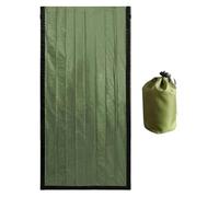 Bivvy Bag, Emergency Sleeping Bag 84"X36" Foil Blanket Rescue Blanket Reusable for Outdoor Camping, Hiking(1PCS, Green)