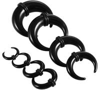 Bivwopei Acrylic Crescent Shaped Horseshoes Taper Set,Piercing Jewelry,Ear Stretch Kit,Crescent Shape Septum Stretching Kit