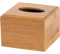 Bivwopei Square Facial Tissue Box,Bamboo Square Tissue Box,With Cover,for Home Restaurant Hotel