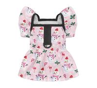 Bivxisrvo Christmas Dog Dress, Snowman Dog Sports Dresses for Medium Dogs Girls Puppy Sundress, Topkins Dogs Birthday Dress with Pleated Hem for Winter Holiday Chihuahua Doggie Outfits Cat Apparel