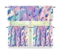 Bivxisrvo Purple Curtains for Kitchen Windows Stain Resistant 3 Piece Kitchen Curtains Uv Protection Small Kitchen Curtains for Laundry Room Classroom Home Office Playroom