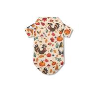 Bivxisrvo Turkey Dog Shirt for Large Dogs Cute Puppy Cat Polo T-Shirt, Soft Pet Thanksgiving Clothes Boy Girl Outfit for Dogs & Cats Lightweight Pet Shirt for Birthday & Outdoor Apparel