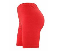 BIWTUP Womens Slip Cycling Shorts Comfortable Short Pants Ladies Ultra Soft Seamless Leggings and Yoga Sports Shorts Red