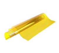 Biwwubik Transparent Decorative Window Glass Sticker Film Solar Adhesive Anti UV PET Colour Window Film 60 x 100 cm Yellow