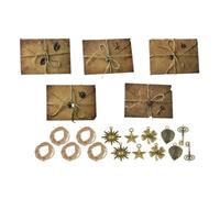 Biwwubik Vintage Stationary Paper & Envelope Set, Includes Letter Paper, Envelopes, Vintage Accessories and String