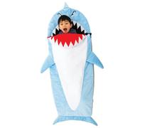 Bixbee Kids Sleeping Bag, Soft Sleepy Sack for Kids & Toddlers | Easy Roll Up Design for Daycare + Naptime, 60 x 22 Inches |Cozy Slumber Bag with Lining | Shark Sleeping Bag for Boys + Girls