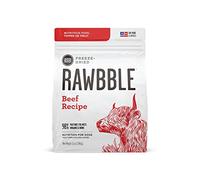 BIXBI Rawbble Freeze Dried Dog Food, Beef Recipe, 12 oz - 98% Meat and Organs, No Fillers - Pantry-Friendly Raw Dog Food for Meal, Treat or Food Topper - USA Made in Small Batches
