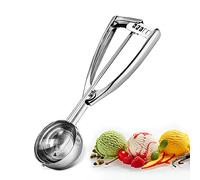Bixel Ice Cream Scoop with Trigger Large 6.3cm Stainless Steel Cookie Scoop