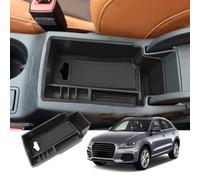 BIXUAN Compatible with Audi Q3 8U S RS 2013-2018 Storage Box Glove Box Q3 Armrest Multifunctional Storage with Non-Slip Mat Centre Console Storage Compartment Car Accessories