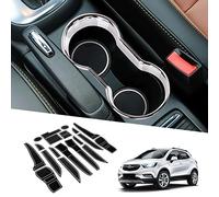 BIXUAN Compatible with Opel Mokka X 2017-2020 Non-Slip Mats Centre Console Armrest Rubber Mats Drink Holder Mat Non-Slip Door Seam Mats Door Slot Mat Pack of 19 White