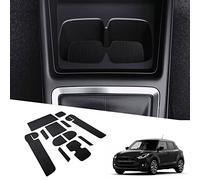 BIXUAN Swift6 Compatible with Suzuki Swift 6 Gen (ZC33S/13S/53S/C83S) 2017-2023 2024 Non-Slip Centre Console Armrest Rubber Mats with Drink Holder, Door Slot Mats