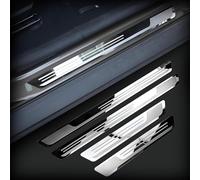 BIXUFA 4 Pcs Car Door Sill Protector for Mercedes Benz C-Klasse T-Modell S204, Stainless Steel Welcome Pedal Guard Anti Scratch Threshold Cover Trim Stickers