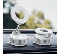 BIXUFA Vacuum Magnetic Phone Holder for Car for Audi A3 8P 8L A6 4F A4 A6 A5 A7 Q2 Q3 Q5 Q7, Suction Phone Mount 360° Rotatable Foldable Mobilephone Car Mount Accessories,White