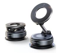 BIXUFA Vacuum Magnetic Phone Holder for Car for Dacia Duster Logan Sandero Lodgy Dokker Stepway Mcv 2, Suction Phone Mount 360° Rotatable Foldable Mobilephone Car Mount Accessories,Black