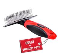 Bixy Pixy Mini Slicker Brush for Small Dogs & Cats - Coated Tips, Extra Long Pins, Removes Mats & Tangles - Ideal for Poodles, Goldendoodles, Long Haired Cats & More