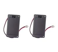 biyan 2X 9V Flat Mount Guitar Active Pickup Battery Cover Hold Box Battery Storage Case for Electric Guitar Bass Accessory