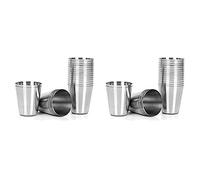 biyan 30 Pcs Stainless Steel Shot Glasses Drinking,30Ml(1Oz) Camping Travel Coffee Tea Cup,for Whiskey Liquor
