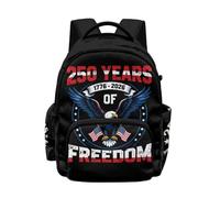 Biyejit American Eagle 250 Years Kids Lightweight Backpack Large Capacity School Bag Children Primary Rucksack Casual Daypack for Boys Back to School, 1776-2026