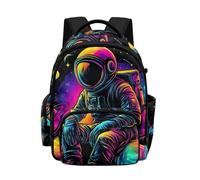 Biyejit Astronaut Starry Print Kids Backpack Back to School Lightweight Durable Rucksack for Boys Elementary Daypack School Outdoor