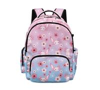 Biyejit Axolotl Cherry Floral Kids Backpack Back to School Lightweight Durable Rucksack for Girls Elementary Daypack School Outdoor