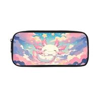 Biyejit Axolotl Glaxy Pencil Case Kids Pen Bag Holder Child Cosmetic Makeup Coins Purse for Womens Ladies Toiletry Stationery Bag for Teen Boys Girls Back to School Gift