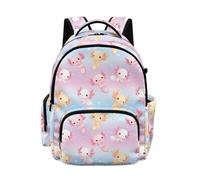 Biyejit Axolotl Print Kids Backpacks Boys School Bag Lightweight Rucksack for Elementary Middle School Teen Students