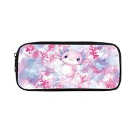 Biyejit Axolotls Pencil Case Kids Pen Bag Containers Child School Office Classroom Travel Supplies Toiletry Stationery Bag for Teen Boys Girls Back to School Gift