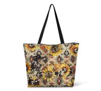 Biyejit Bee Grocery Tote Bags Womens Shopping Tote Bag Reusable Shoulder Bags Handbag with Long Handle for Work School Travel, Daily Use