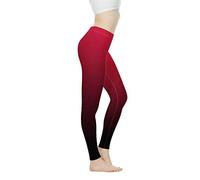 Biyejit Black and Red Double Color Matching Womens Legging Yoga Pants for Women Running Exercise Workout Leggings