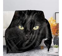 Biyejit Black Cat Print Kids Super Soft Blanket Children Teen Girls Boys Fleece Flannel Throw Cover Air-Conditioning Quilts
