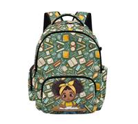 Biyejit Black Girl Write Kids Backpack Lightweight School Bag with Breathable Mesh Padding Adjustable Straps for Girls Travel Rucksack
