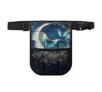 Biyejit Blue Butterfly Nurse Fanny Pack for Work Waist Bag with Mesh Pockets Durable Work Pouch Holds Stethoscope Gauze Smartphone Medical Bag