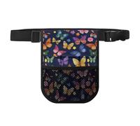Biyejit Blue Butterfly Nurse Waist Bag with Multi Compartment Nursing Bag Pocket Belt Organizer for Scissors Medical Supplies