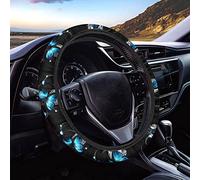 Biyejit Butterfly Print Car Steering Wheel Cover Auto Accessories Universal 15 Inch Non-Slip Neoprene for Women Automotive SUV Van Truck Wheel Protector