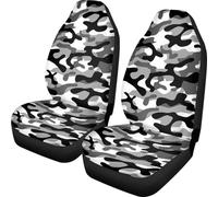 Biyejit Camo Denim Pocket Cat 2PCS/Set Vehicle & Trucks Bucket Seats for Cars Dustproof Front Car Seat Cover Protector Cushion for Auto Accessory