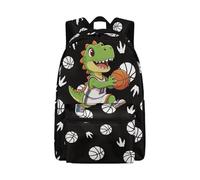 Biyejit Cartoon Dinosaur 17 Inches Backpack Large Capacity Kids School Bags with Front Pocket Washable Bookbags for Hiking, Camping, Travel,Work