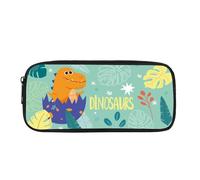 Biyejit Cartoon Dinosaur Pencil Case Kids Pen Bag Containers Child School Office Classroom Travel Supplies Toiletry Stationery Bag for Teen Boys Girls Back to School Gift