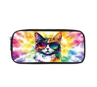 Biyejit Cat Pencil Case Kids Pen Bag Box Child Cosmetic Makeup Coins Purse for Womens Ladies Toiletry Stationery Bag for Teen Boys Girls Back to School Gift