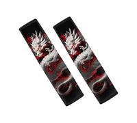Biyejit Chinese Dragon 2PCS Car Seat-Belt Covers, Comfortable Safety Belt Strap Shoulder Pad for Men or Women, Universal Auto Interior Decor Accessories