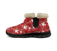 Biyejit Christmas Hohoho Winter Snow Boots for Women Warm Winter Shoes Comfort Ankle Boots for Daily Wear, Hiking, Outdoors Size 36-43
