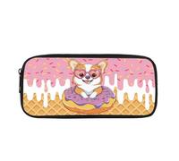 Biyejit Corgi Dog Pencil Case Kids Pen Bag Holder Childrens School Office Classroom Travel Supplies Toiletry Stationery Bag for Teen Boys Girls Back to School Gift