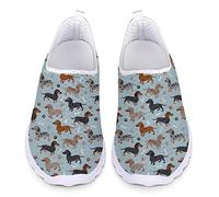Biyejit Cute Dachshund with Paw Print Water Shoes for Women Quick Dry Slip On Sneakers for Beach Aqua Sport Swim Surf Pool Hiking Diving Walking