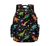 Biyejit Dinosaur Starry Kids Backpack Lightweight School Bag with Breathable Mesh Padding Adjustable Straps for Boys Travel Rucksack