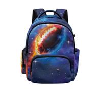 Biyejit Flame Rugby Starry Boys Kids Backpack Lightweight Comfortable School Bag with Multi Pockets Rucksack for Elementary Middle School Hiking Camping