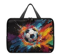 Biyejit Football Laptop Bag Case Sleeve Womens Mens Waterproof Computer Tablet Cover Zipper Unisex Tote Work Bag for School Office Business 10-17 Inch